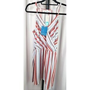 Market & Spruce Liliana Surplice Dress Size‎ M Sundress Stripes Coastal Beach